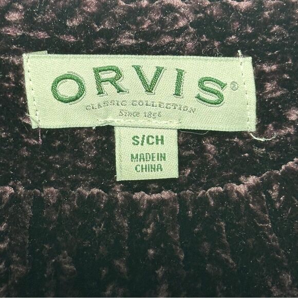 Orvis Womens Chenille Sweater Plum Size Small Crew Neck Cozy Warm Winter - Picture 7 of 9